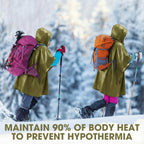 12 Pack Emergency Ponchos: Waterproof/Windproof/Thermal Survival Blanket Rain Ponchos