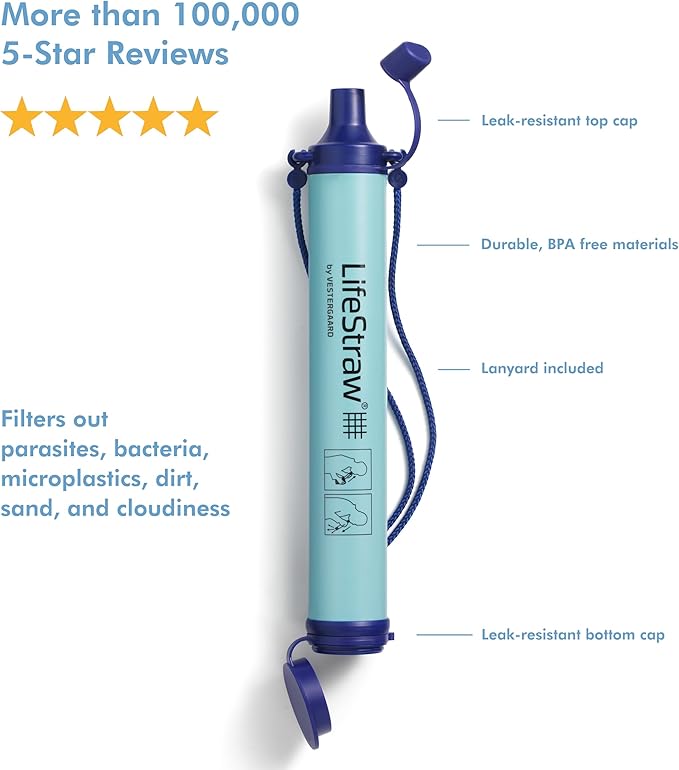 LifeStraw Personal Water Filter, 5 Pack