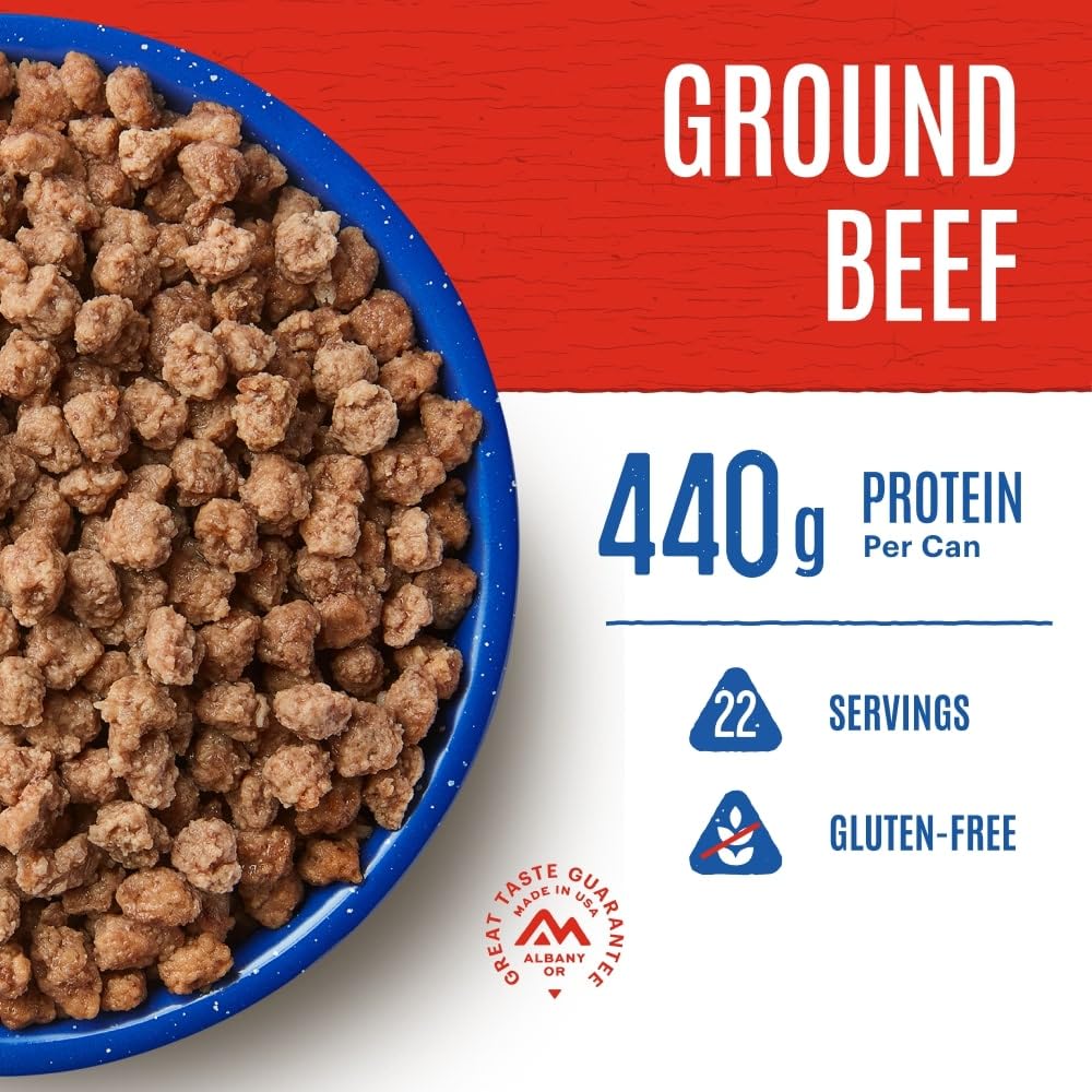 Mountain House Ground Beef: Freeze Dried Survival & Emergency Food, 30 Year Shelf Life