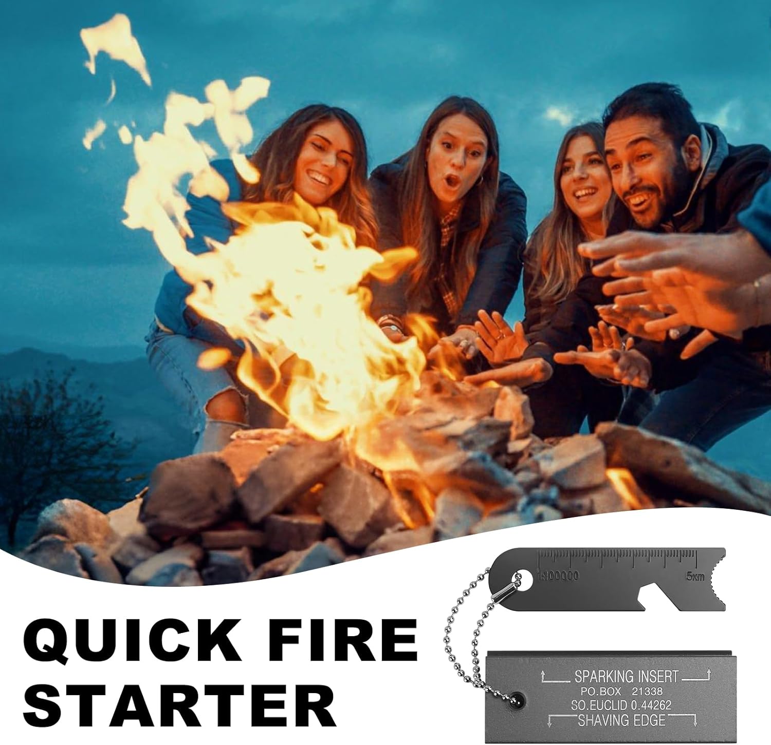 Fire Starter Survival Kit, Magnesium Waterproof Matches