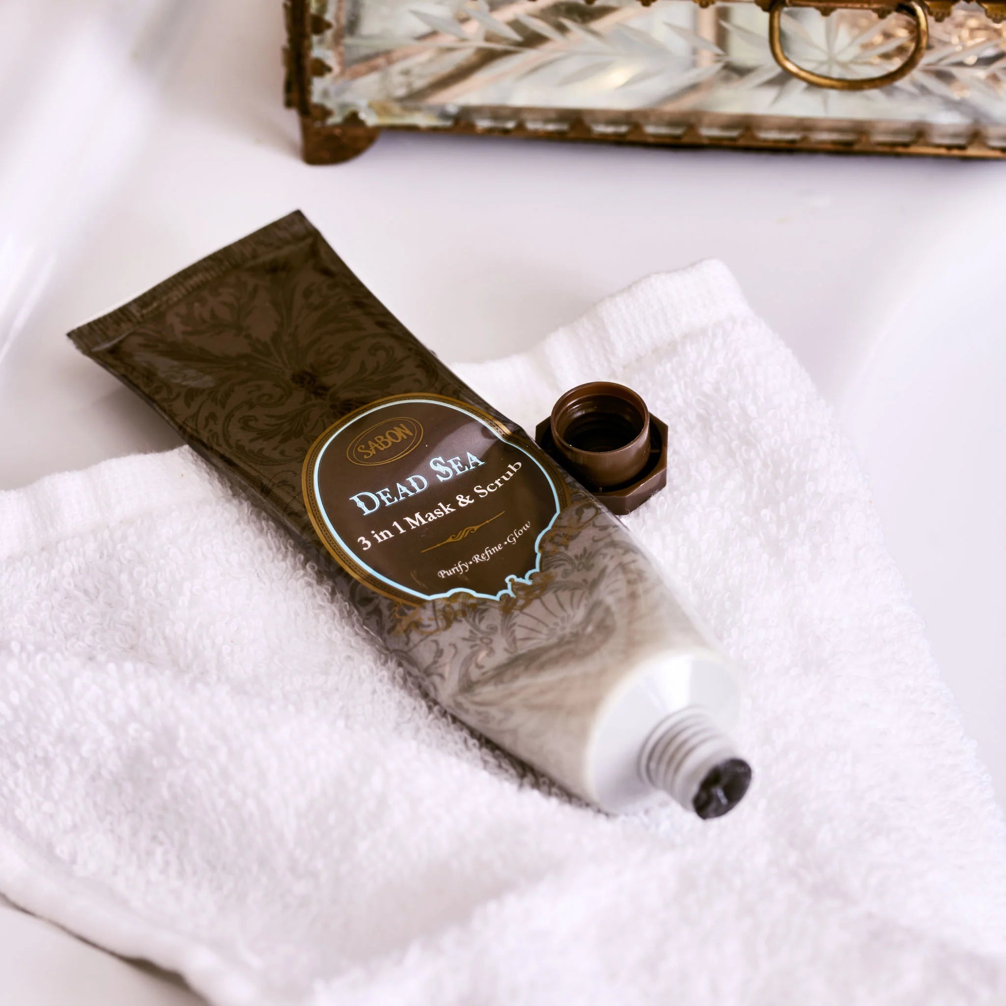 SABON 3-in-1 Dead Sea Mask + Scrub (50ml) — The Mini “Spa Shower” Reset