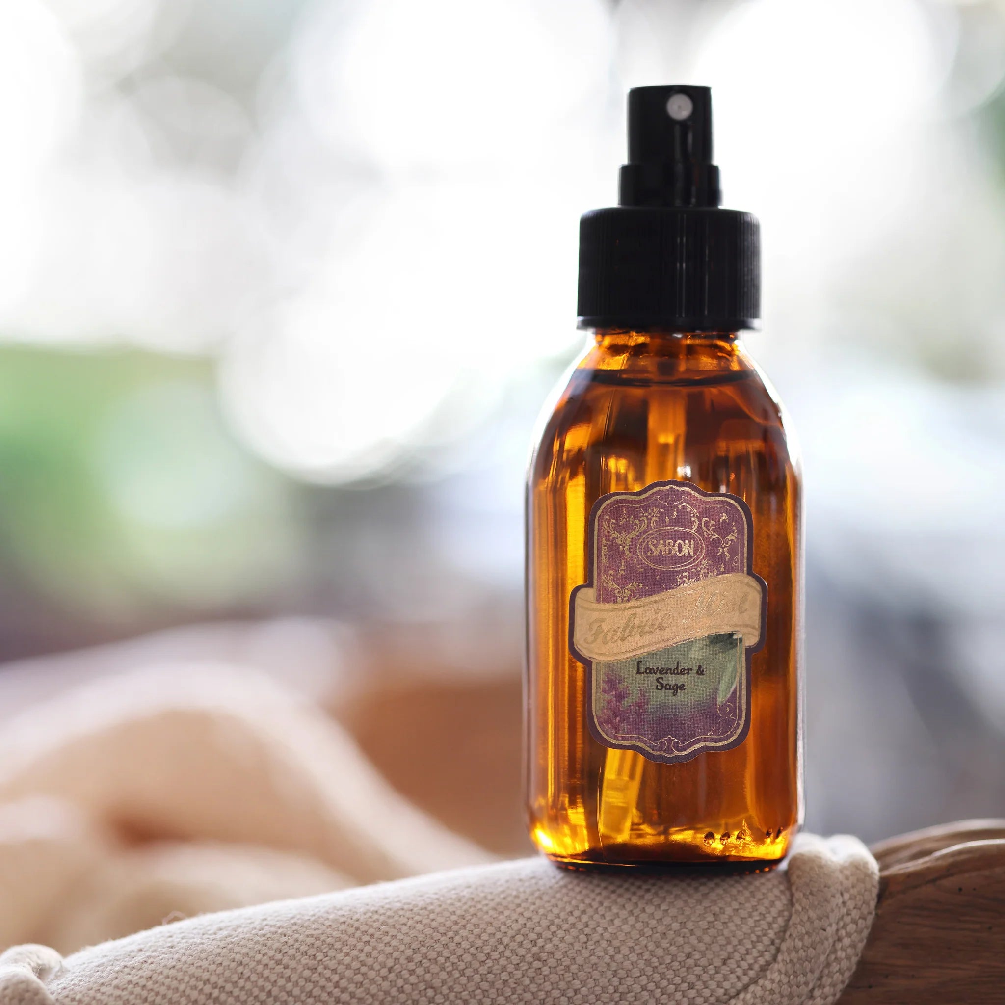 Multi-Purpose Fabric Mist Lavender & Sage 3.5oz (100mL): The “Calm in Your Bag” Version