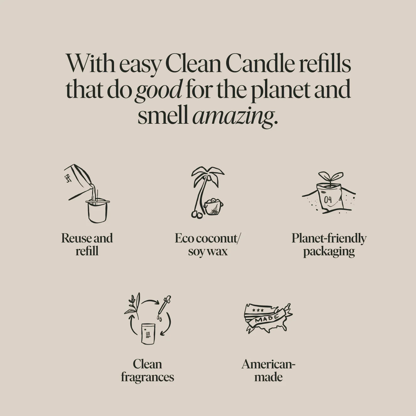 No.14 Candle Refill Kit: Almond, Brown Butter, Vanilla Bean