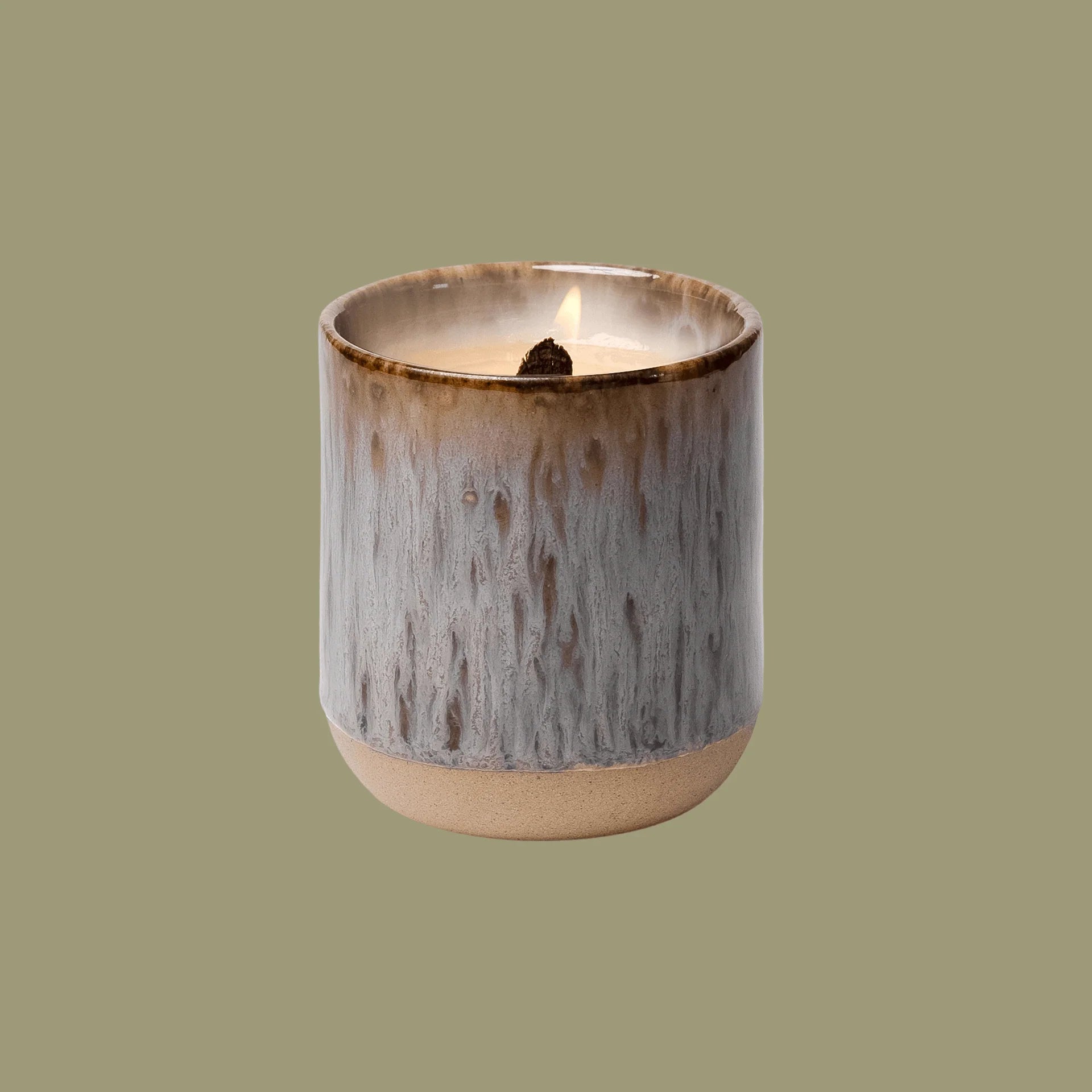 Farm Tomatoes Artisan Candle In Earth Glaze Vessel